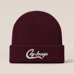 City Image Ribbed Beanie (Burgundy)
