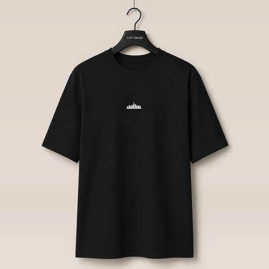 Embroidered Skyline Heavyweight Tee — front