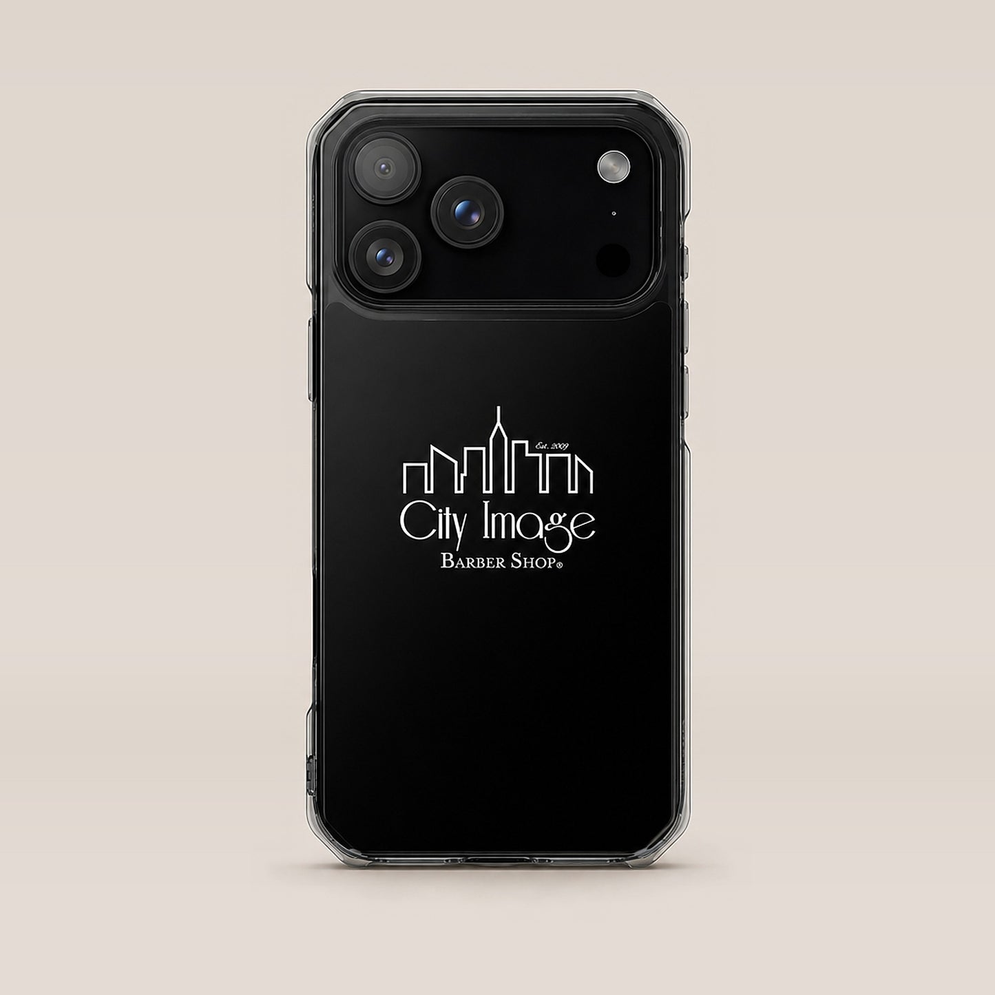 City Image Logo iPhone® Case (Black) — front