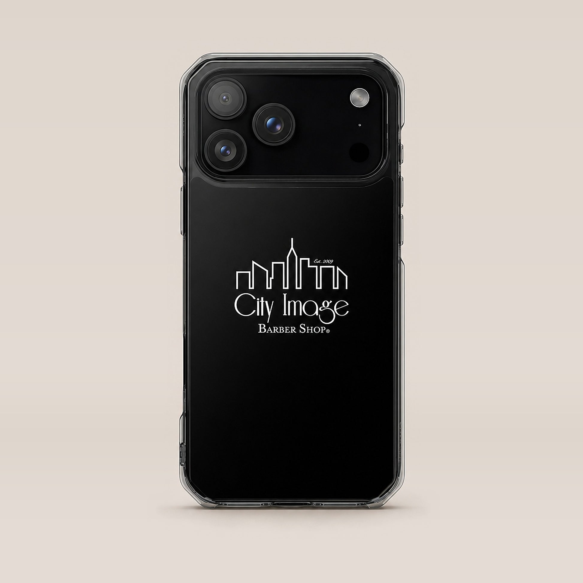 City Image Logo iPhone® Case (Black) — front