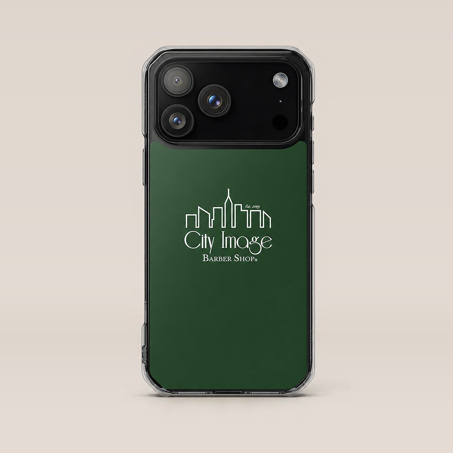 City Image Logo iPhone® Case (Forest Green) — front