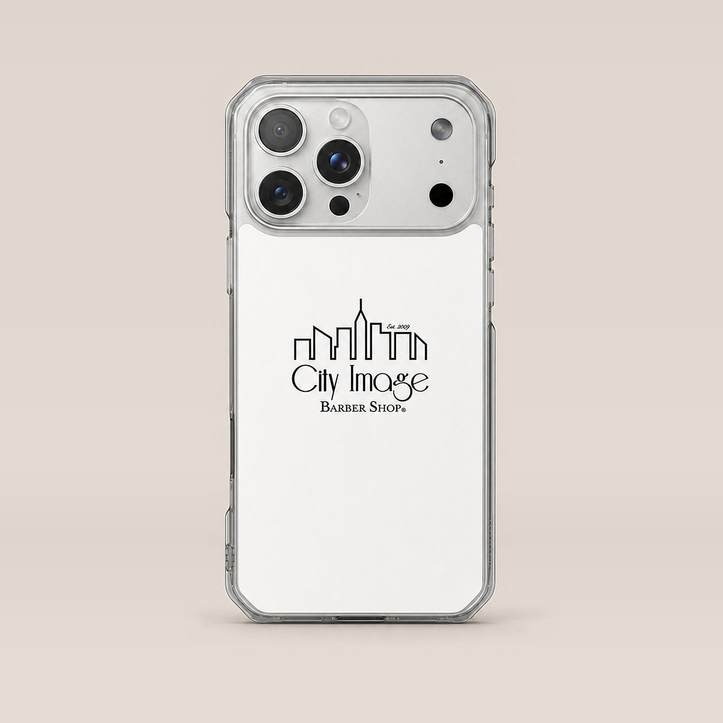 City Image Logo iPhone® Case (White) — front