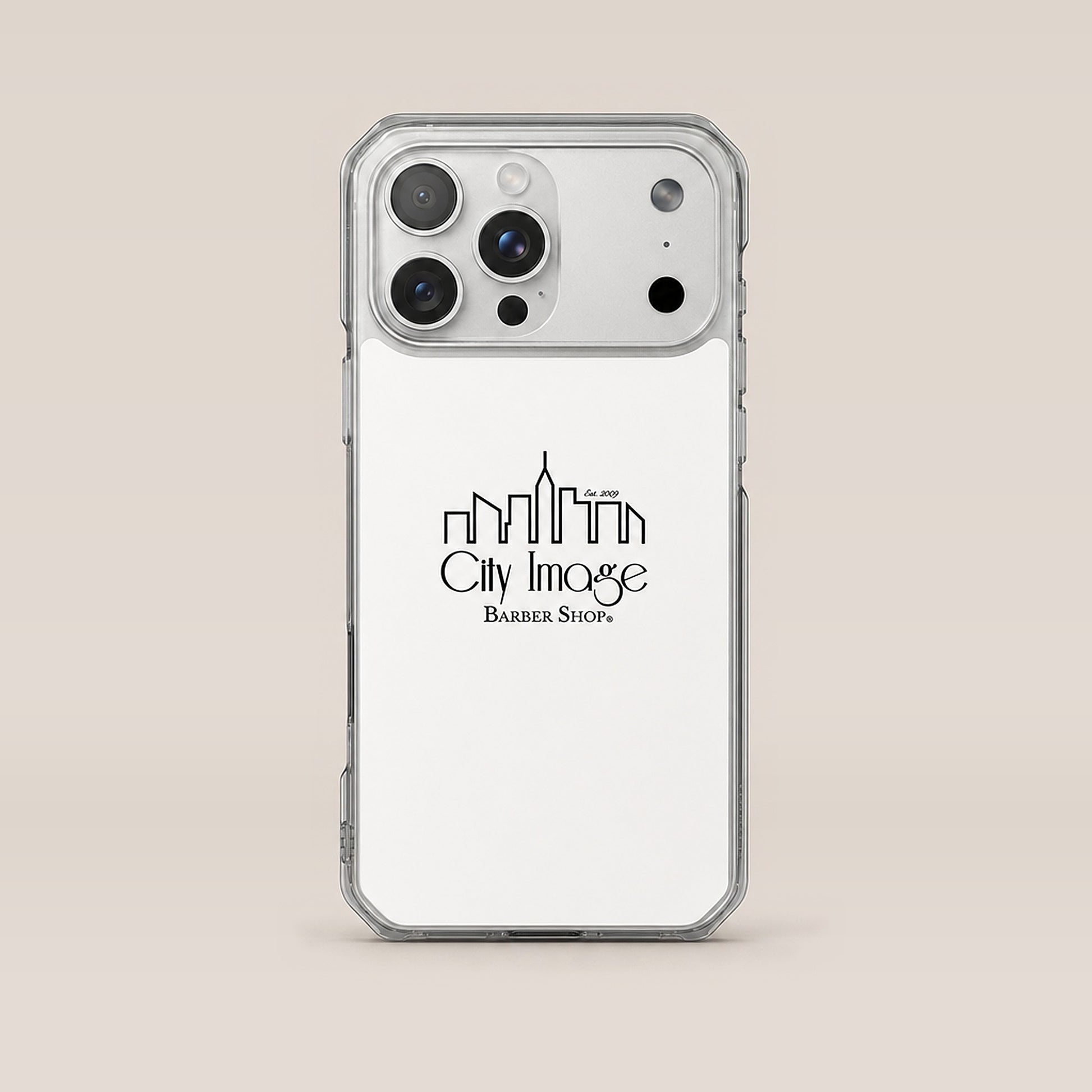 City Image Logo iPhone® Case (White) — front