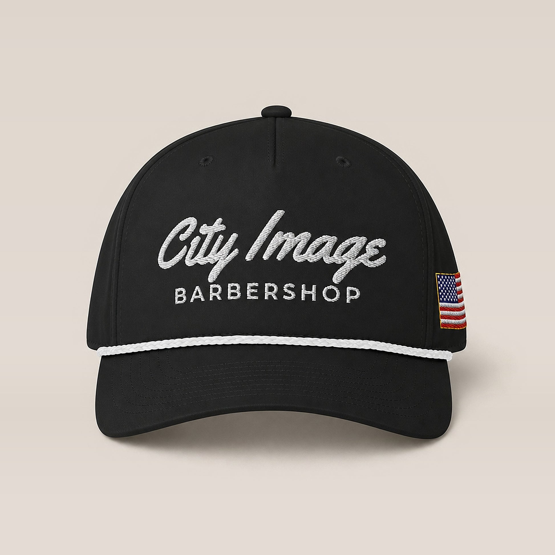 City Image Rope Cap (Black) — front