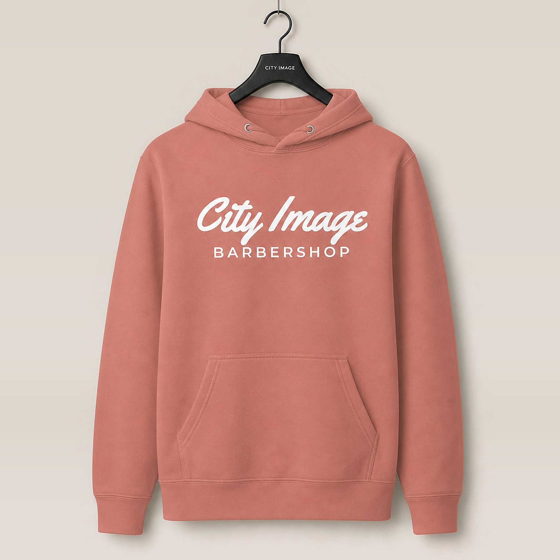 City Image Script Hoodie (Dusty Rose) — front