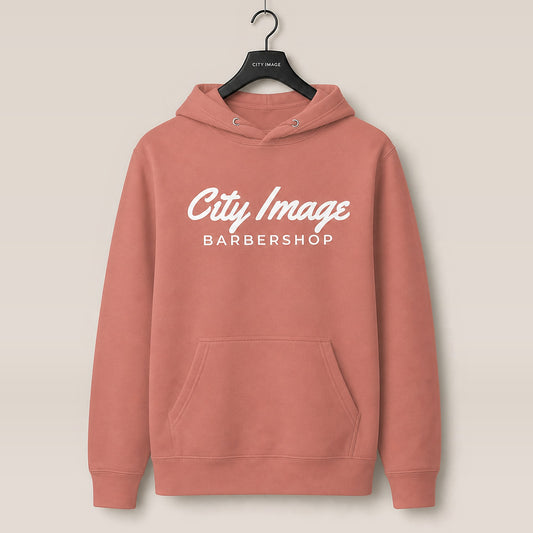 City Image Script Hoodie (Dusty Rose) — front