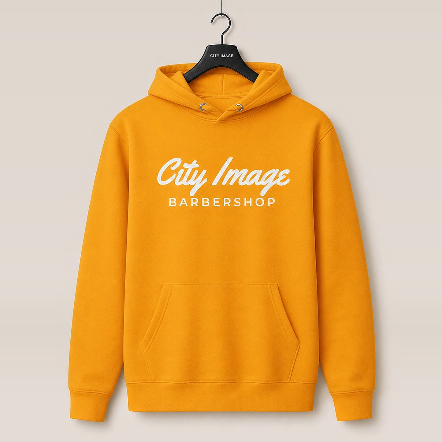 City Image Script Hoodie (Gold) — front