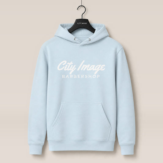 City Image Script Hoodie (Sky Blue) — front