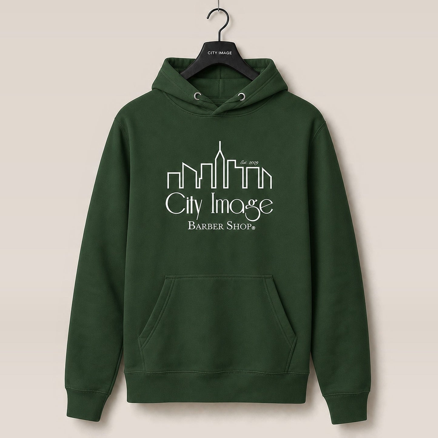 City Image Logo Hoodie (Forest Green) — front