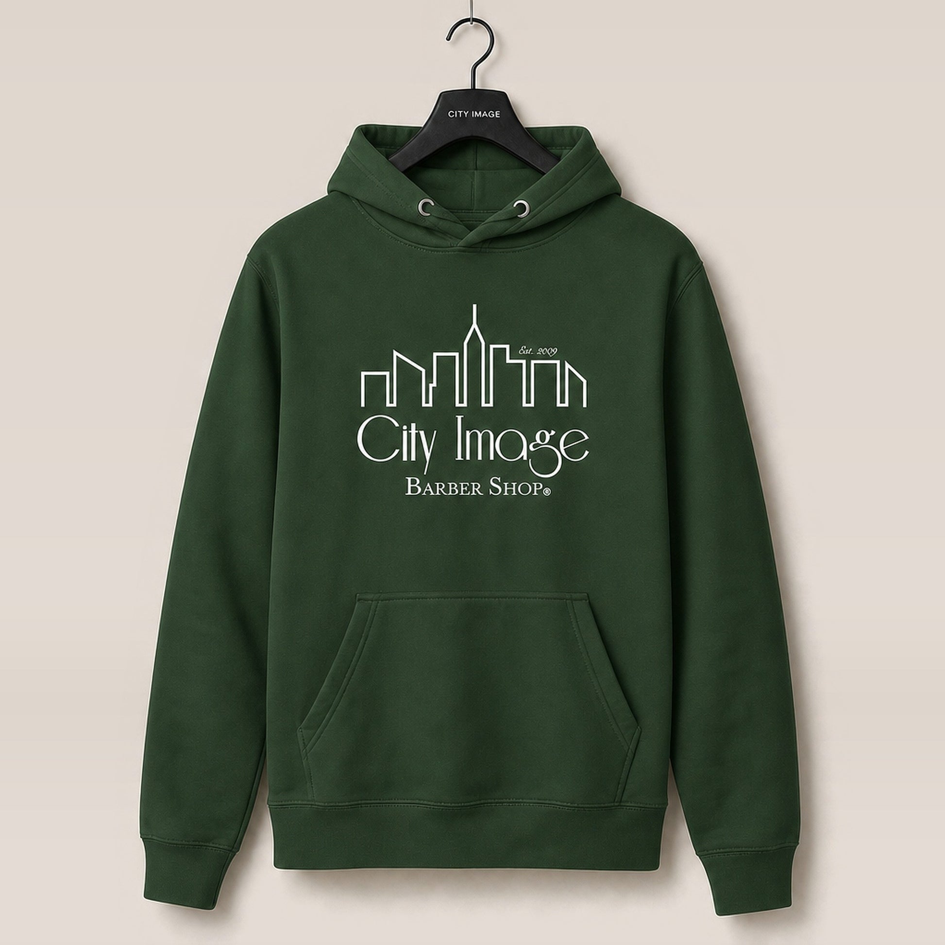 City Image Logo Hoodie (Forest Green) — front