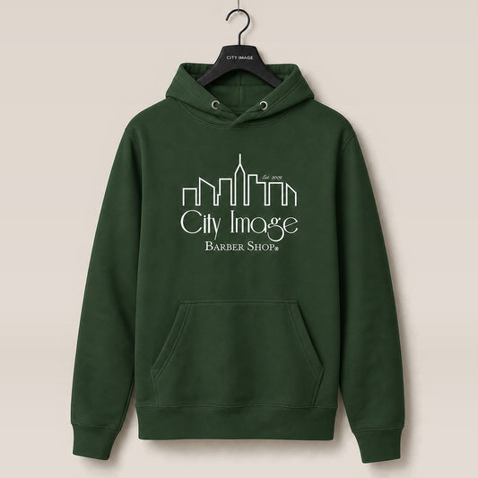 City Image Logo Hoodie (Forest Green) — front