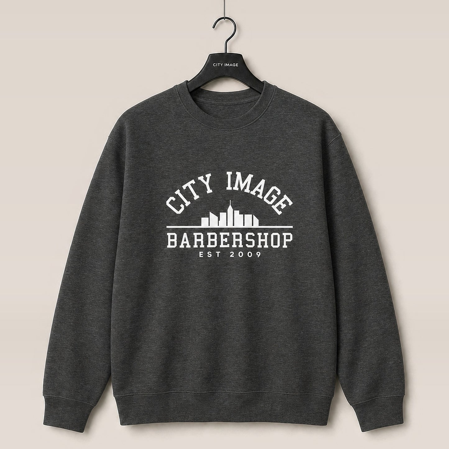 City Image College Crewneck Sweatshirt (Charcoal Heather) — front