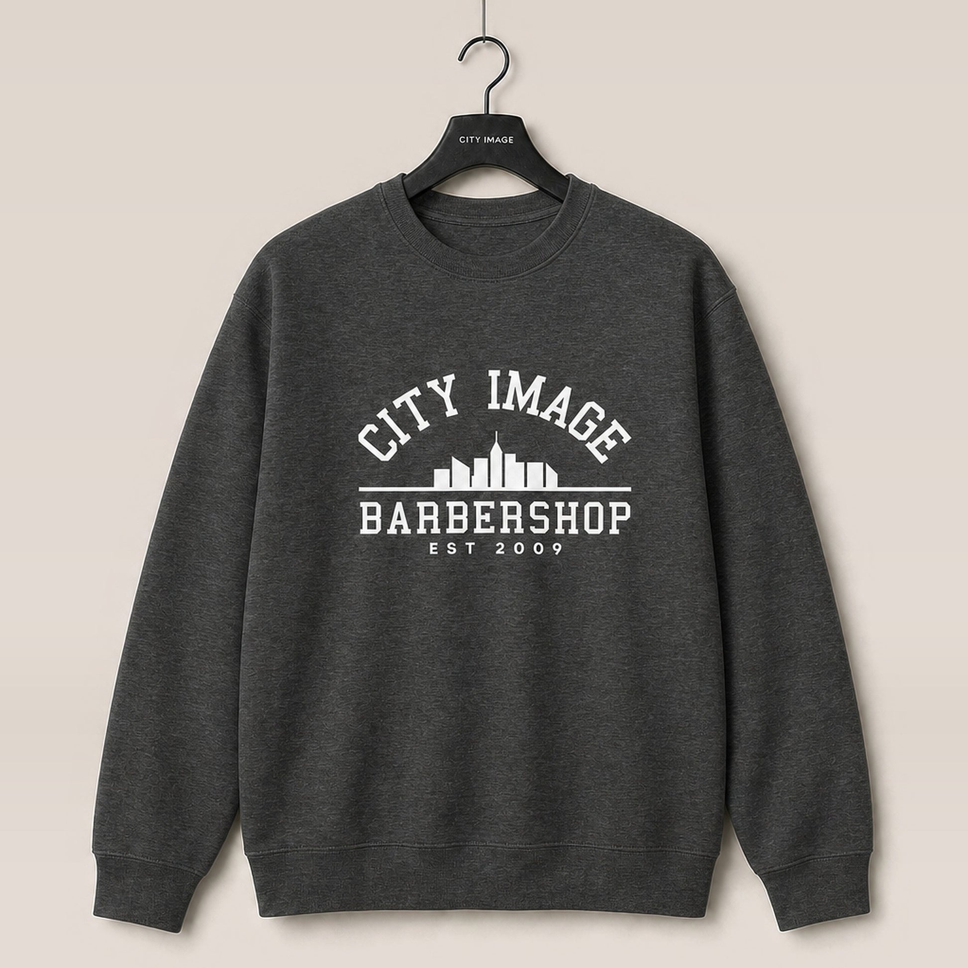 City Image College Crewneck Sweatshirt (Charcoal Heather) — front
