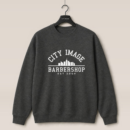 City Image College Crewneck Sweatshirt (Charcoal Heather) — front