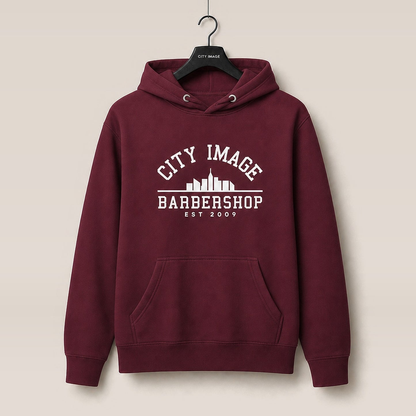 City Image College Hoodie (Maroon) — front