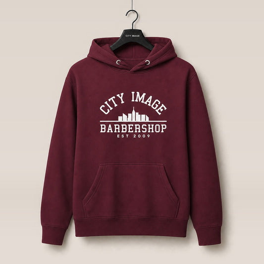 City Image College Hoodie (Maroon) — front