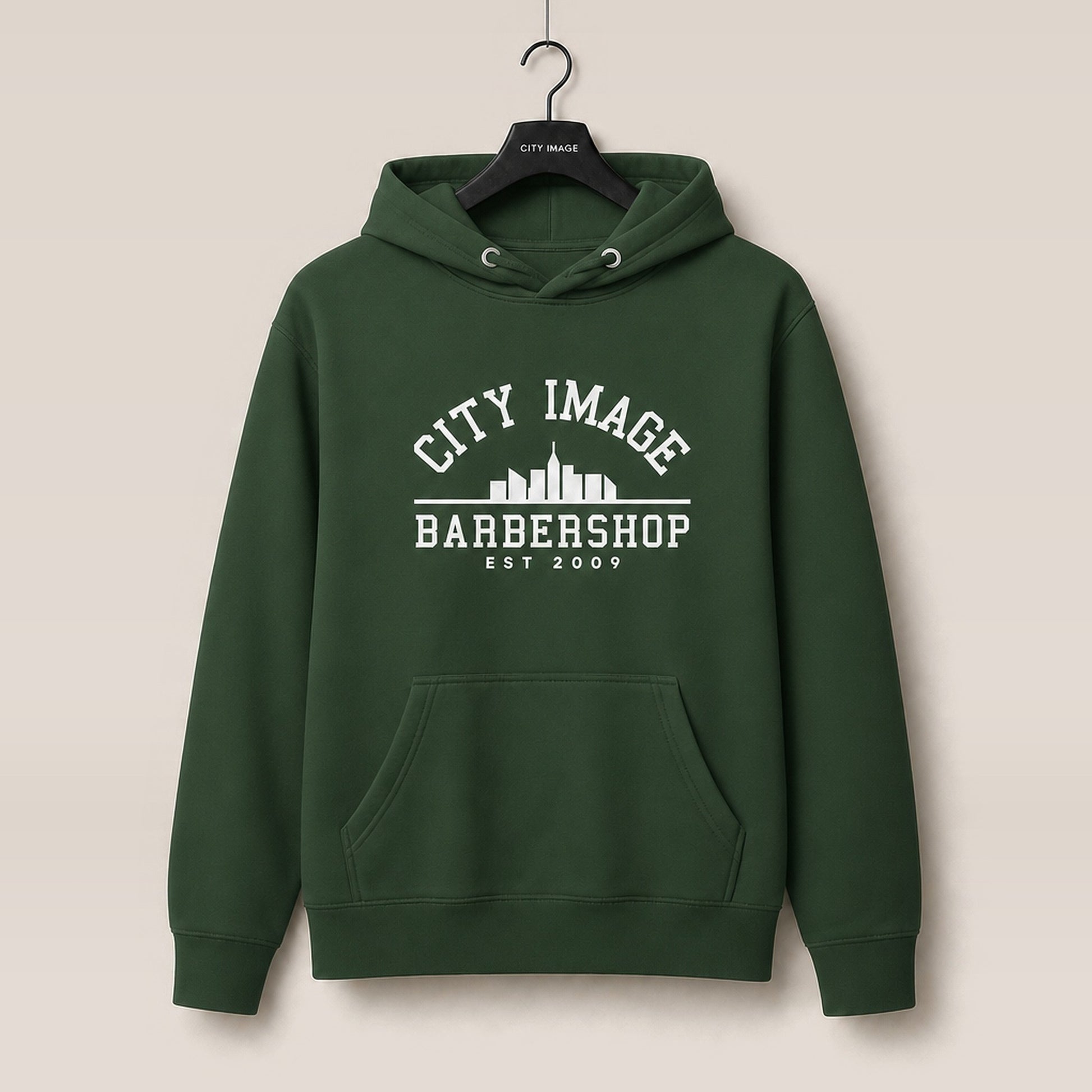 City Image College Hoodie (Forest Green) — front
