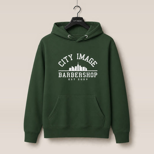 City Image College Hoodie (Forest Green) — front