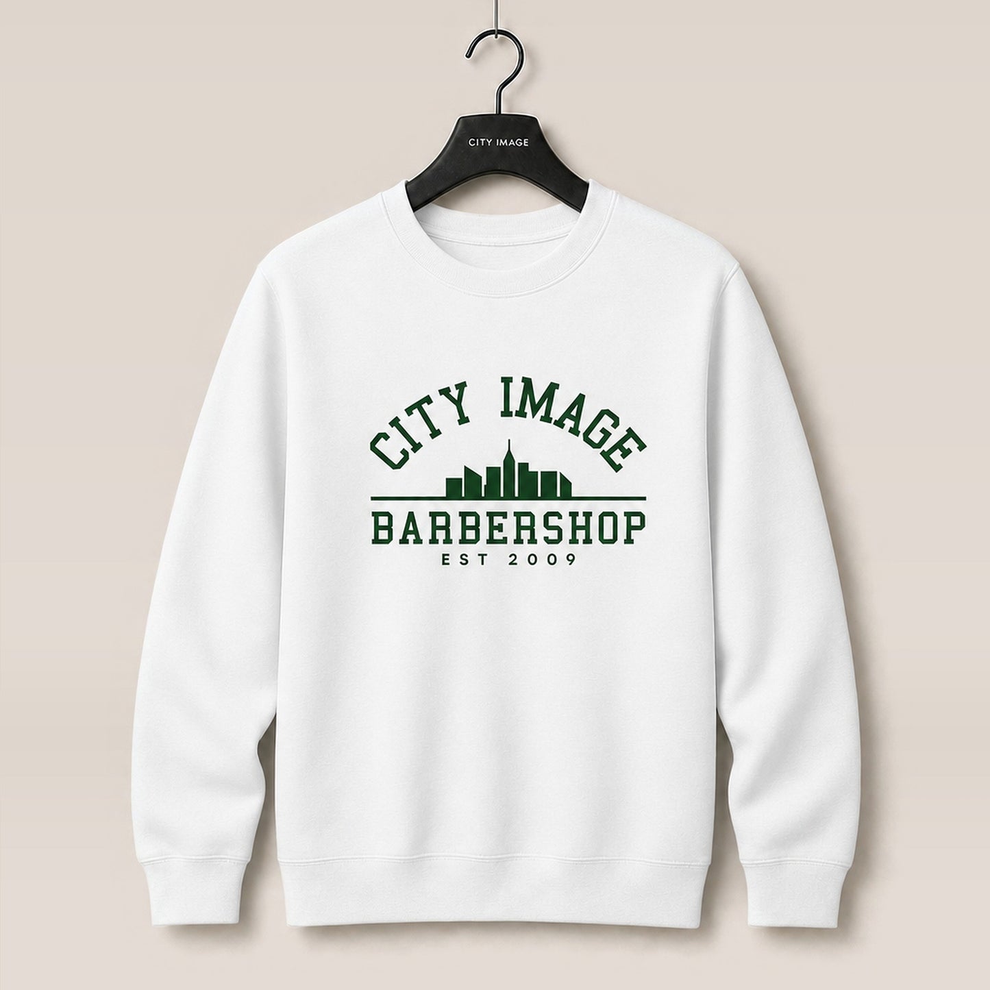 City Image College Crewneck Sweatshirt (White) — front