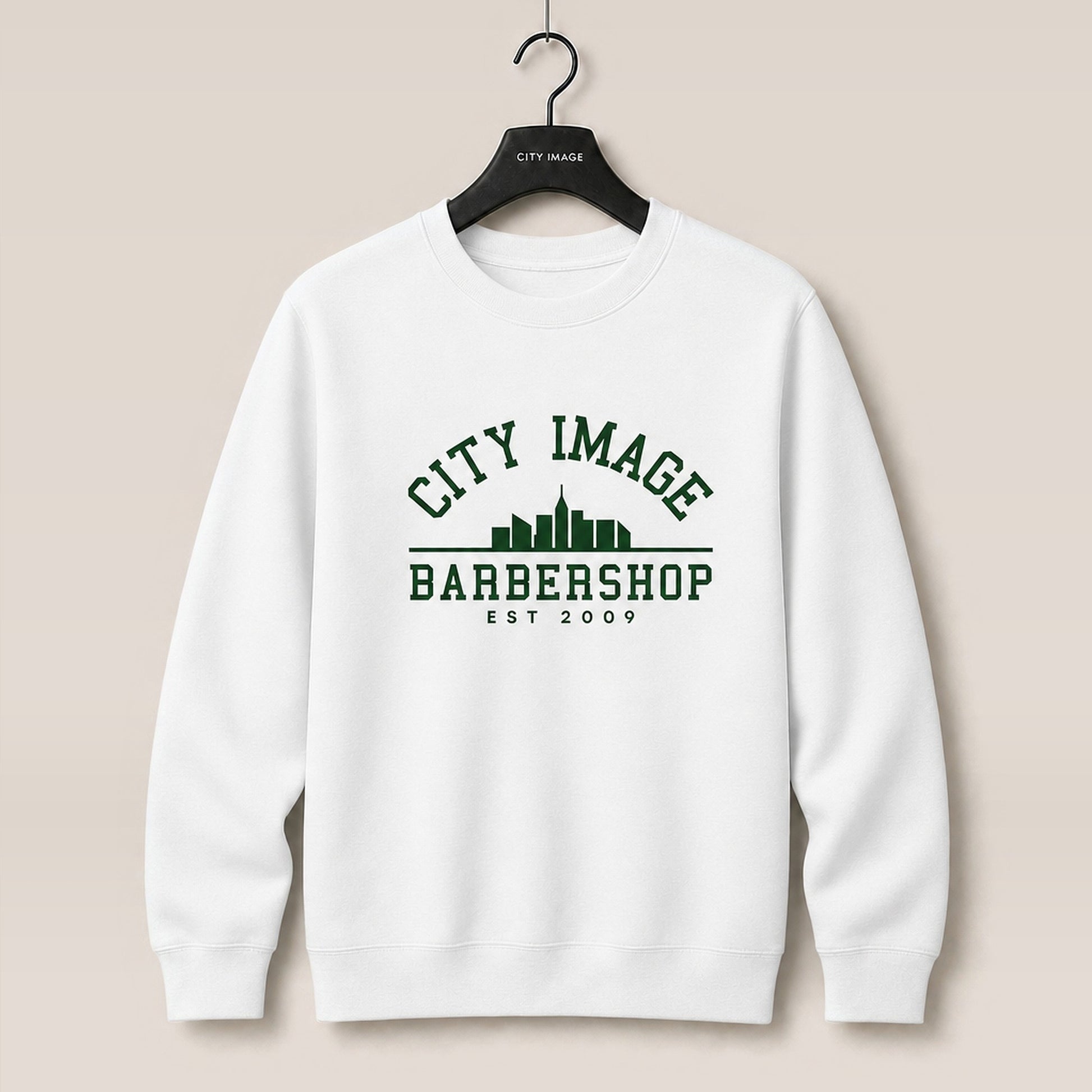 City Image College Crewneck Sweatshirt (White) — front