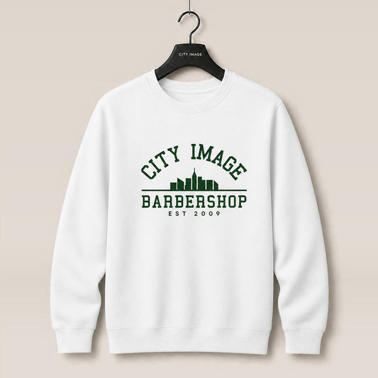City Image College Crewneck Sweatshirt (White) — front