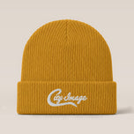 City Image Ribbed Beanie (Mustard Yellow)