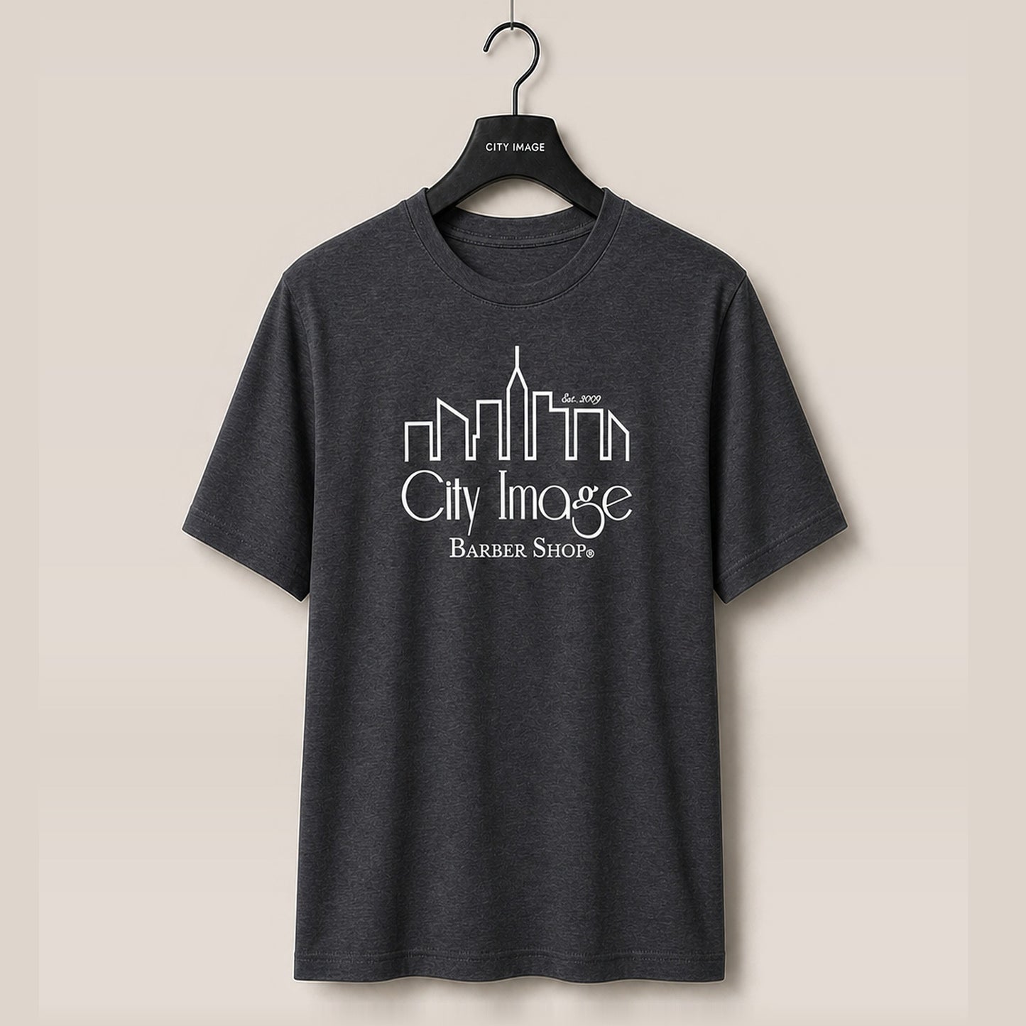 City Image Logo Heavyweight Tee (Charcoal Heather) — front