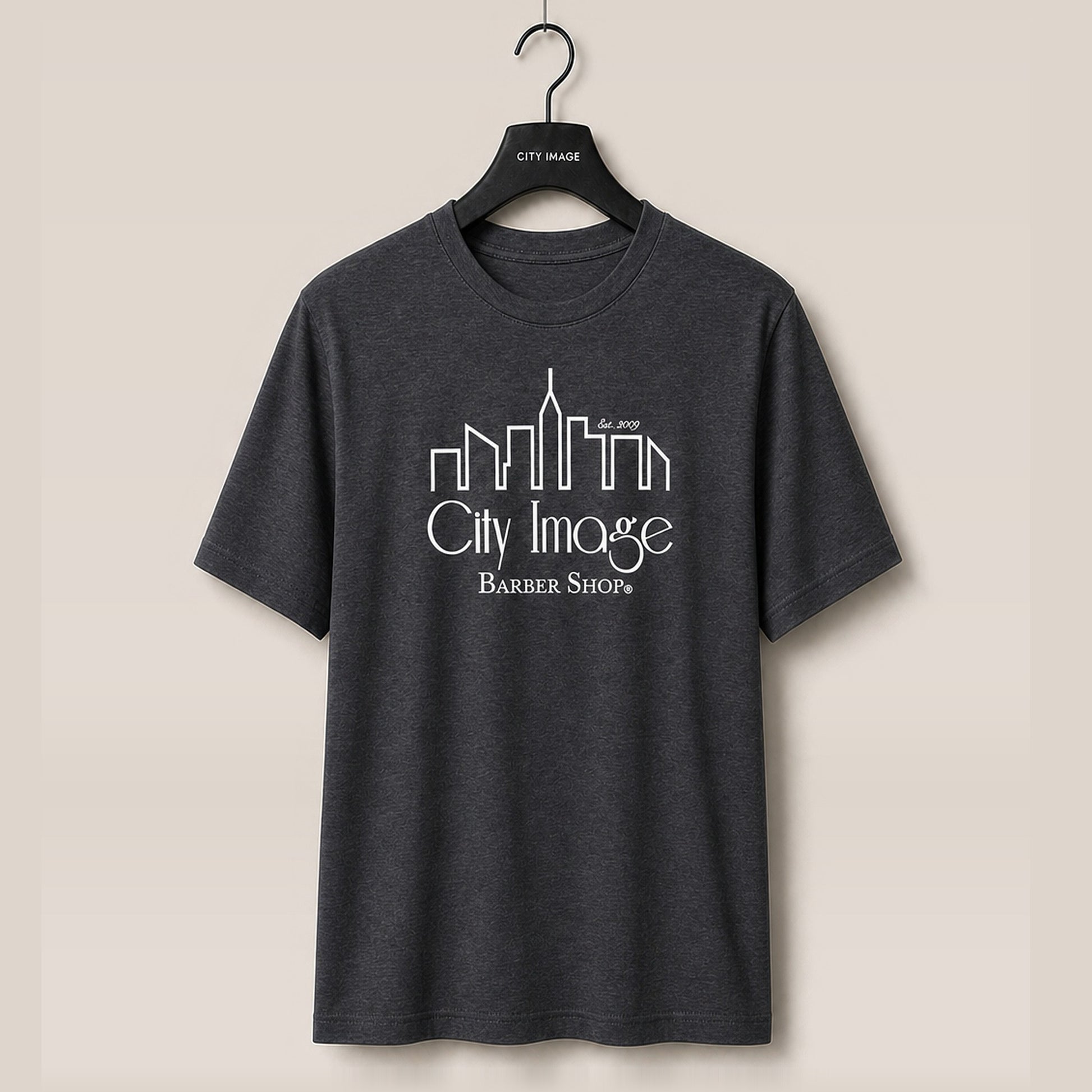 City Image Logo Heavyweight Tee (Charcoal Heather) — front
