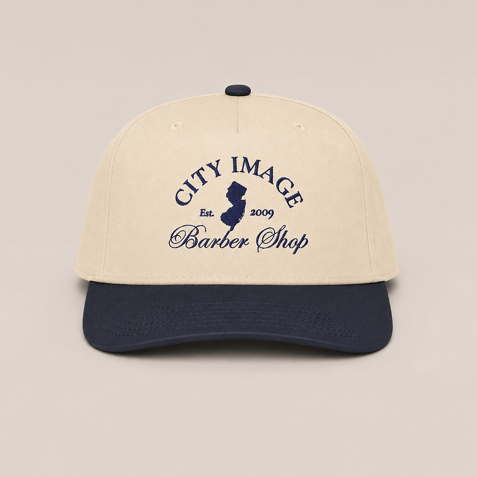City Image Members Only Snapback (Navy/Natural) — front