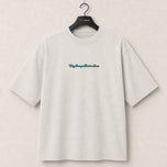 City Image Logo Script Oversized Tee (Faded Bone)