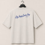 City Image Script Oversized Tee (Faded Bone)