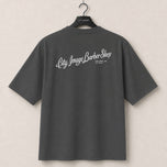 City Image Script Oversized Tee (Faded Black)