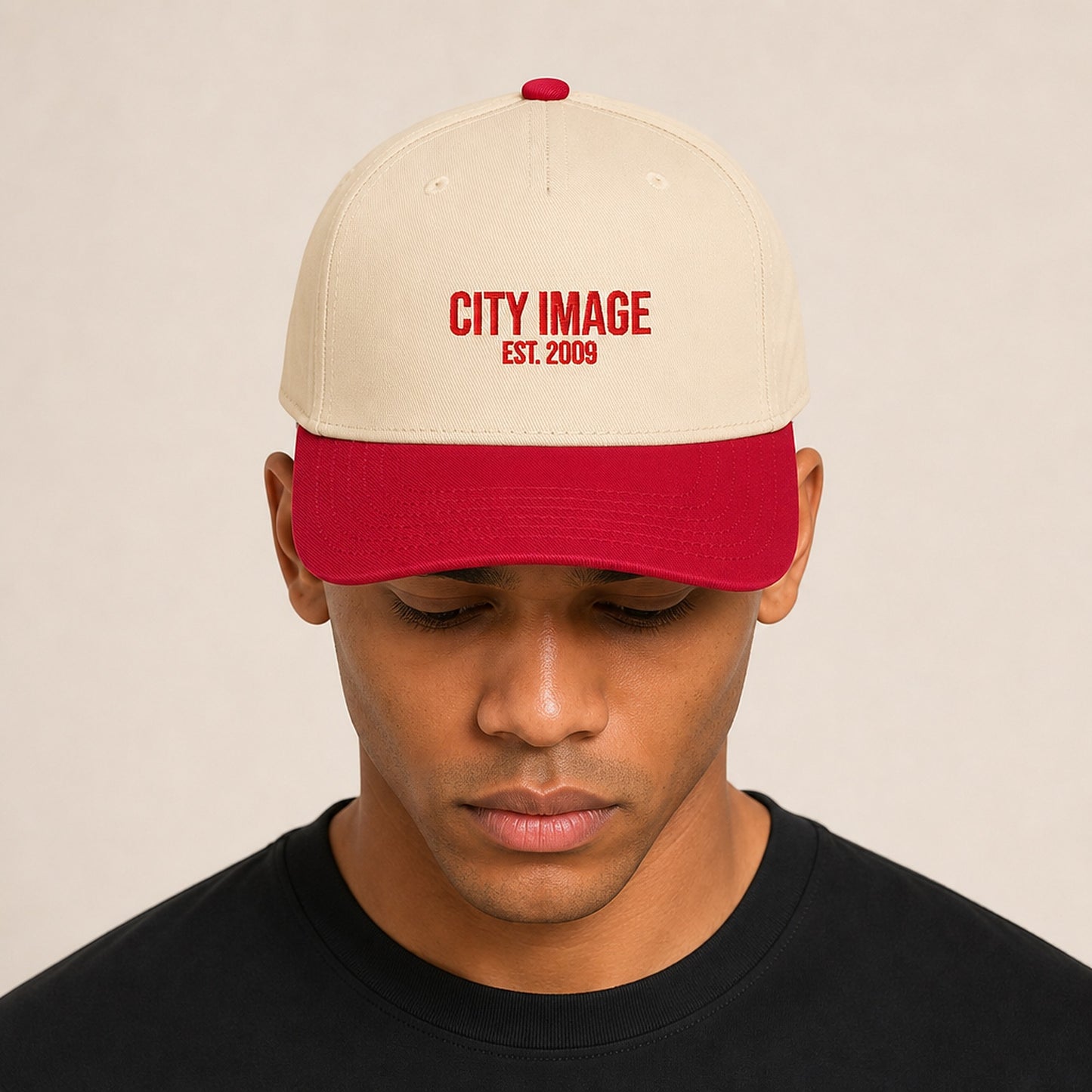 City Image Est. 2009 Cap (Red/Natural) on model