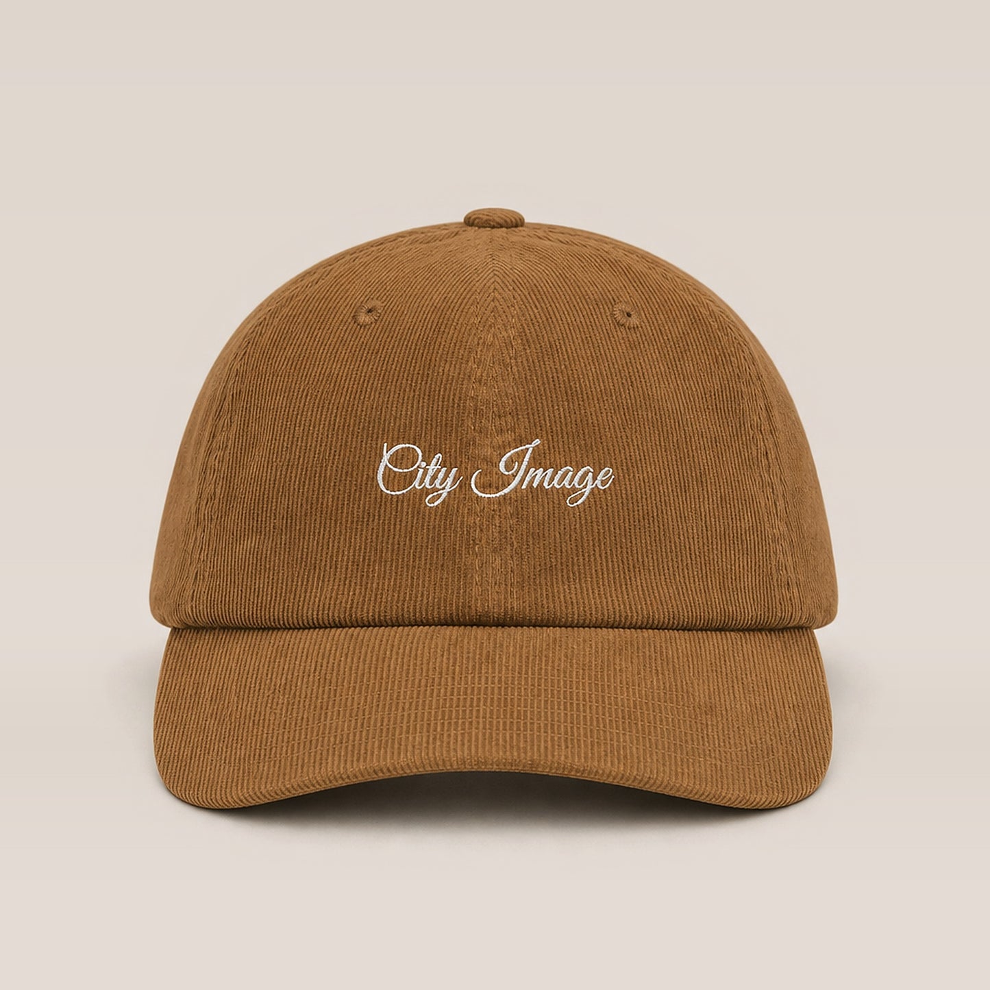 City Image Script Corduroy Hat (Camel) studio