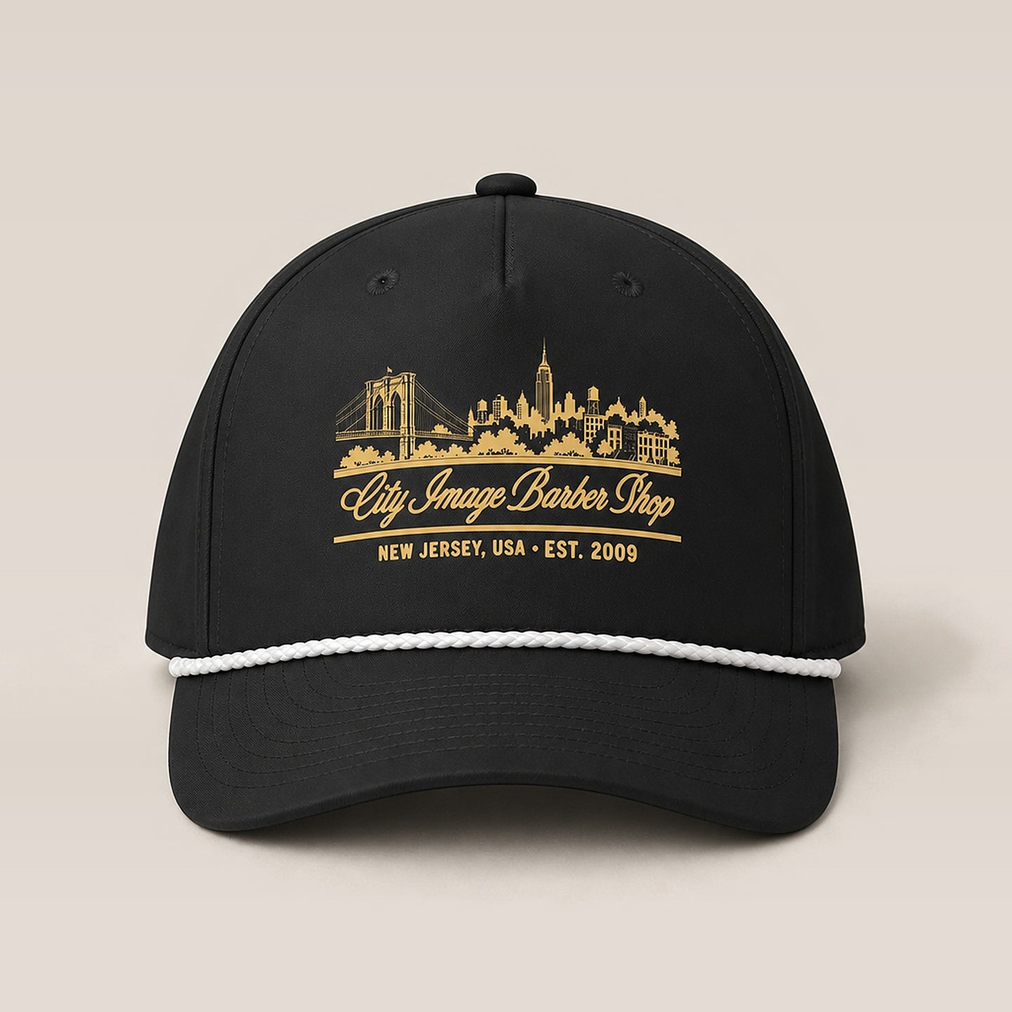 City Image Skyline Rope Cap (Black/White) studio