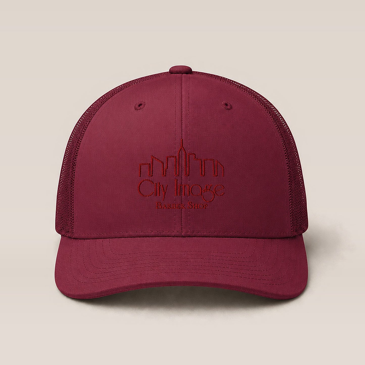 City Image Monochrome Trucker (Cranberry) studio