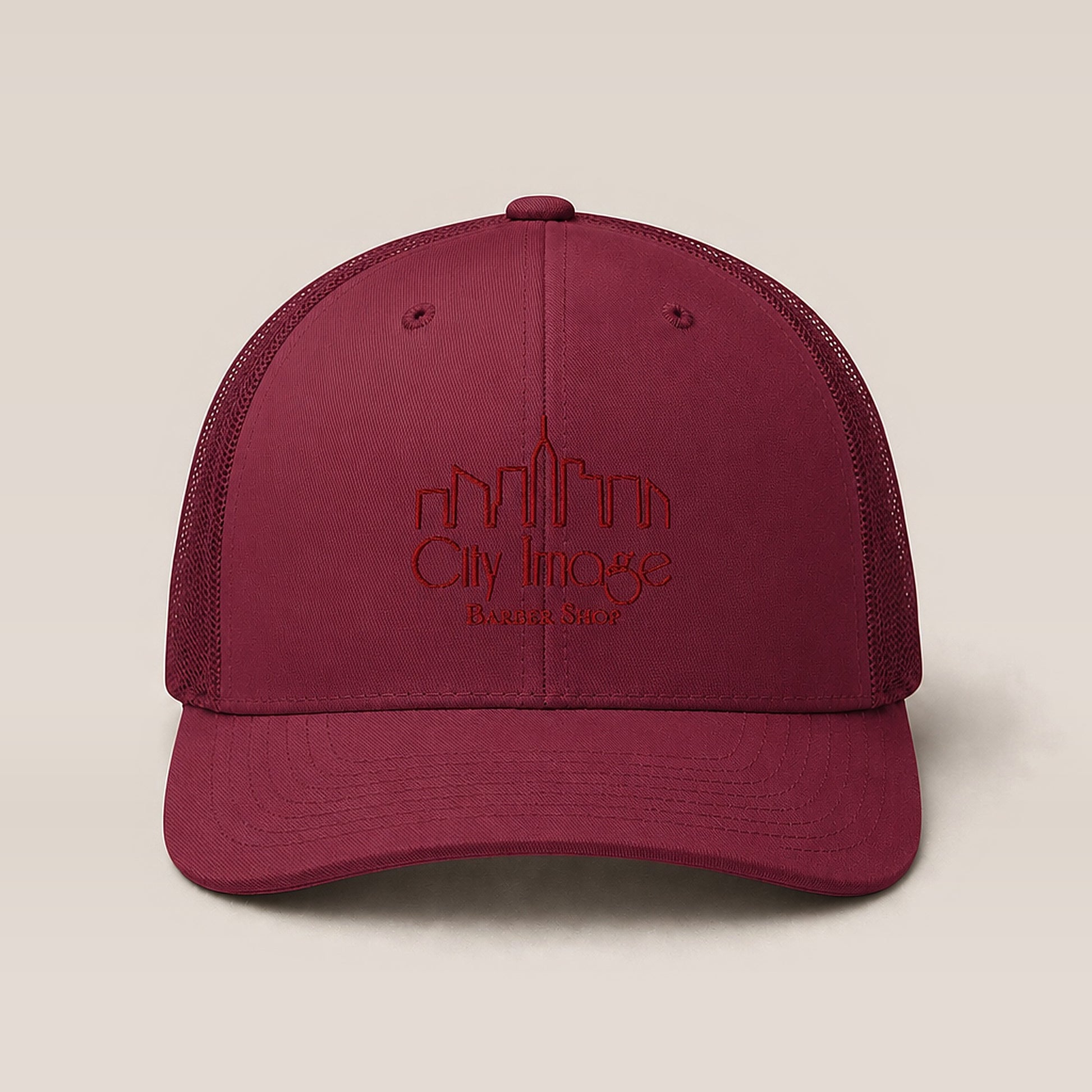 City Image Monochrome Trucker (Cranberry) studio