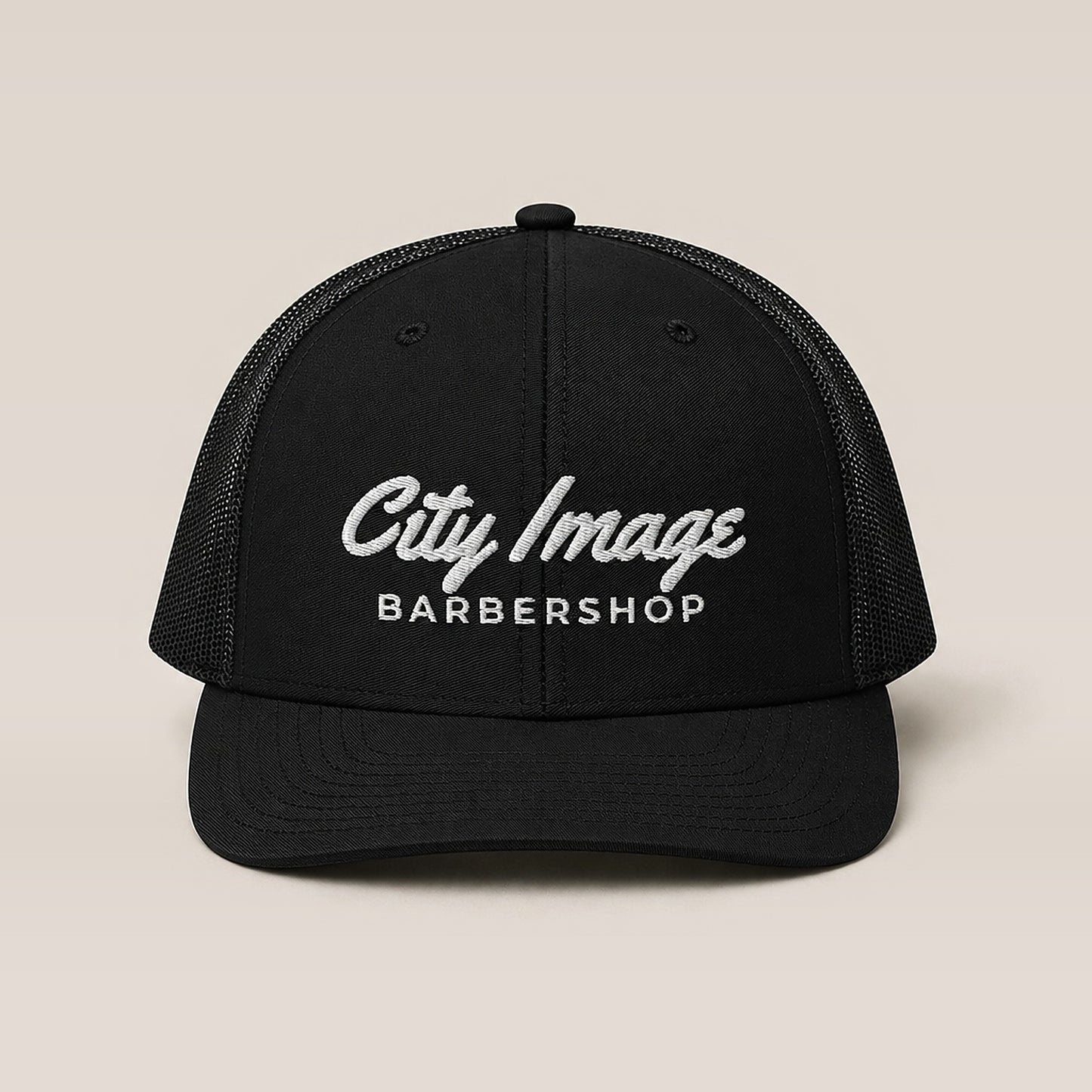City Image Script Trucker Cap (Black) studio