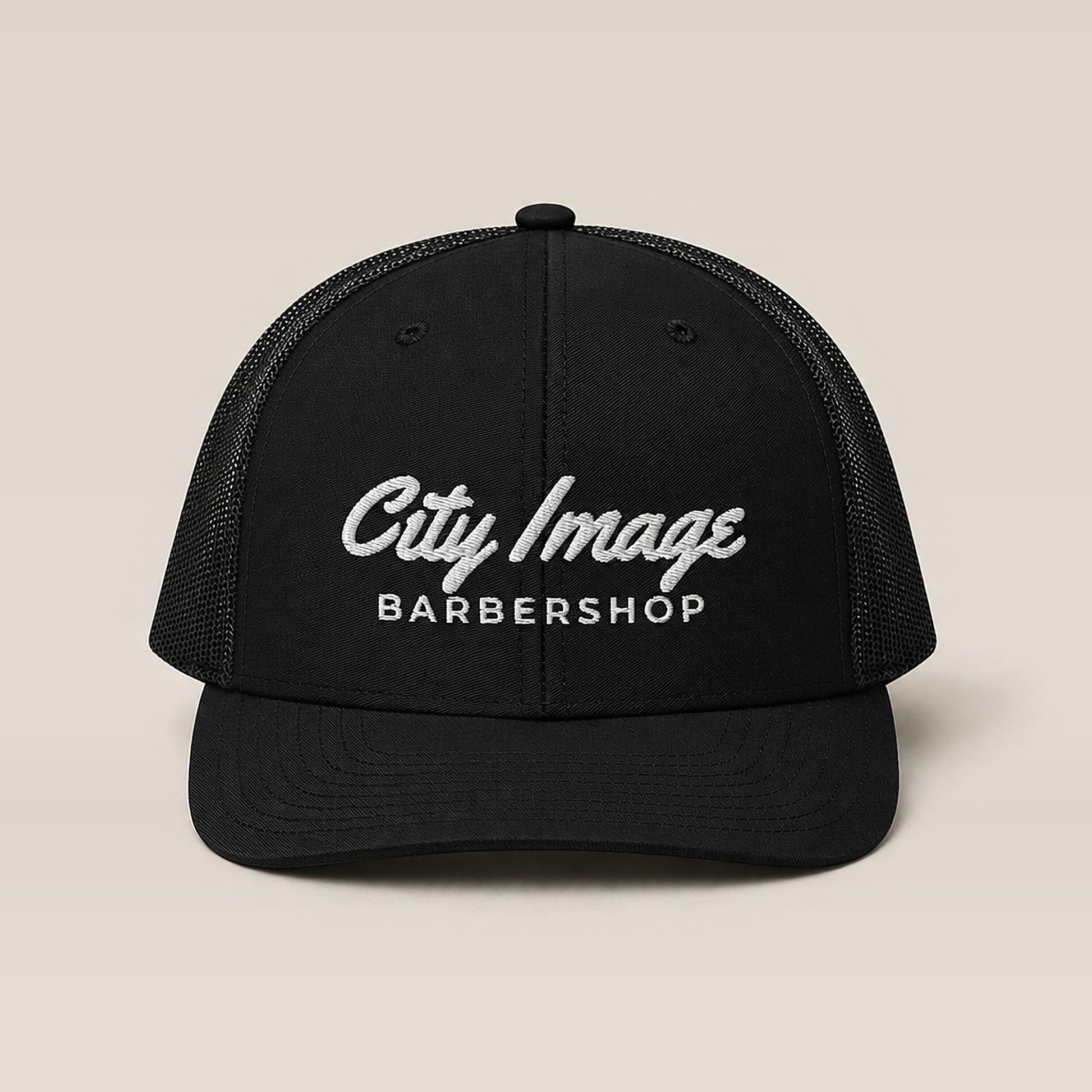 City Image Script Trucker Cap (Black) studio