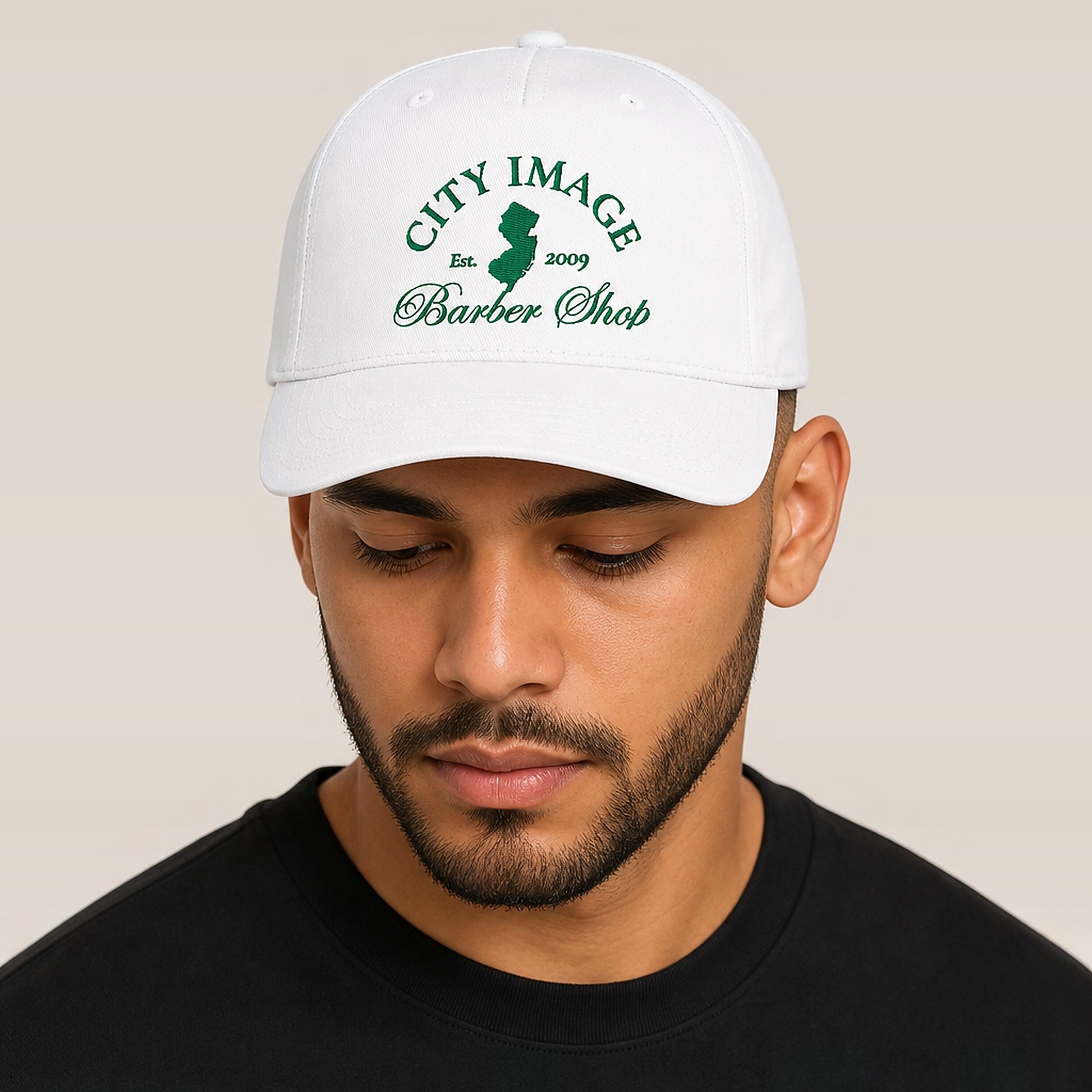 City Image Members Only Snapback (White/Green) on model