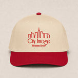 City Image Logo 5 Panel Cap (Red/Natural)