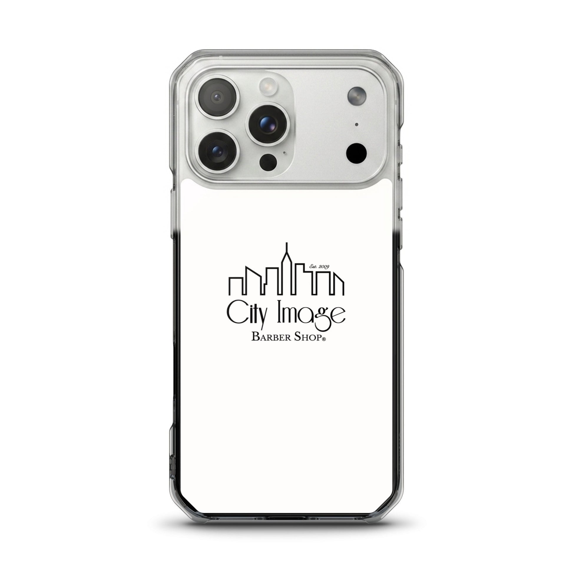 City Image logo MagSafe clear case on iPhone 17 Pro Max