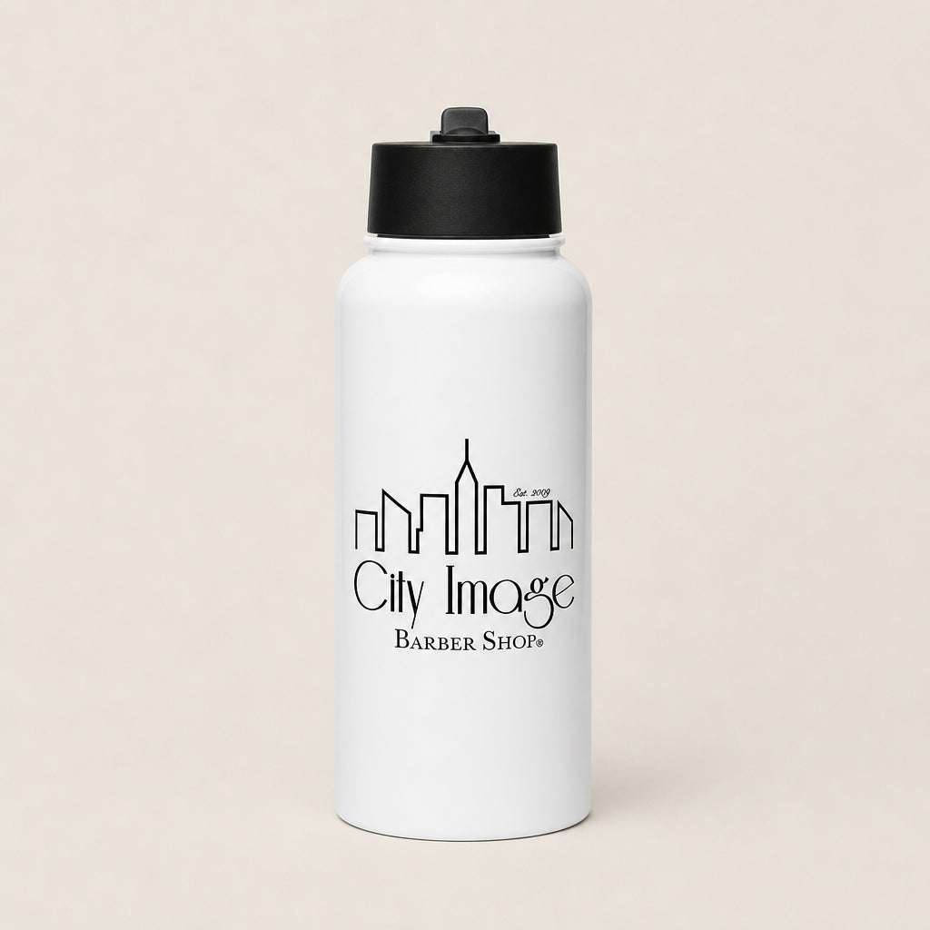 City Image x MMIX stainless steel water bottle studio product photo