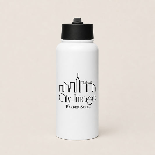 City Image x MMIX stainless steel water bottle studio product photo