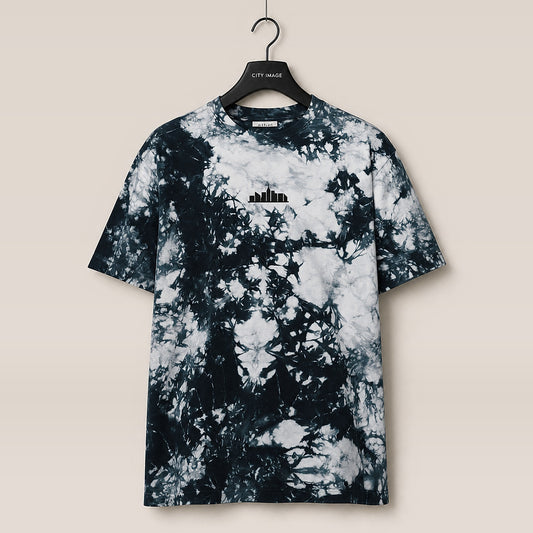 Skyline Oversized Stone Washed Tee — front
