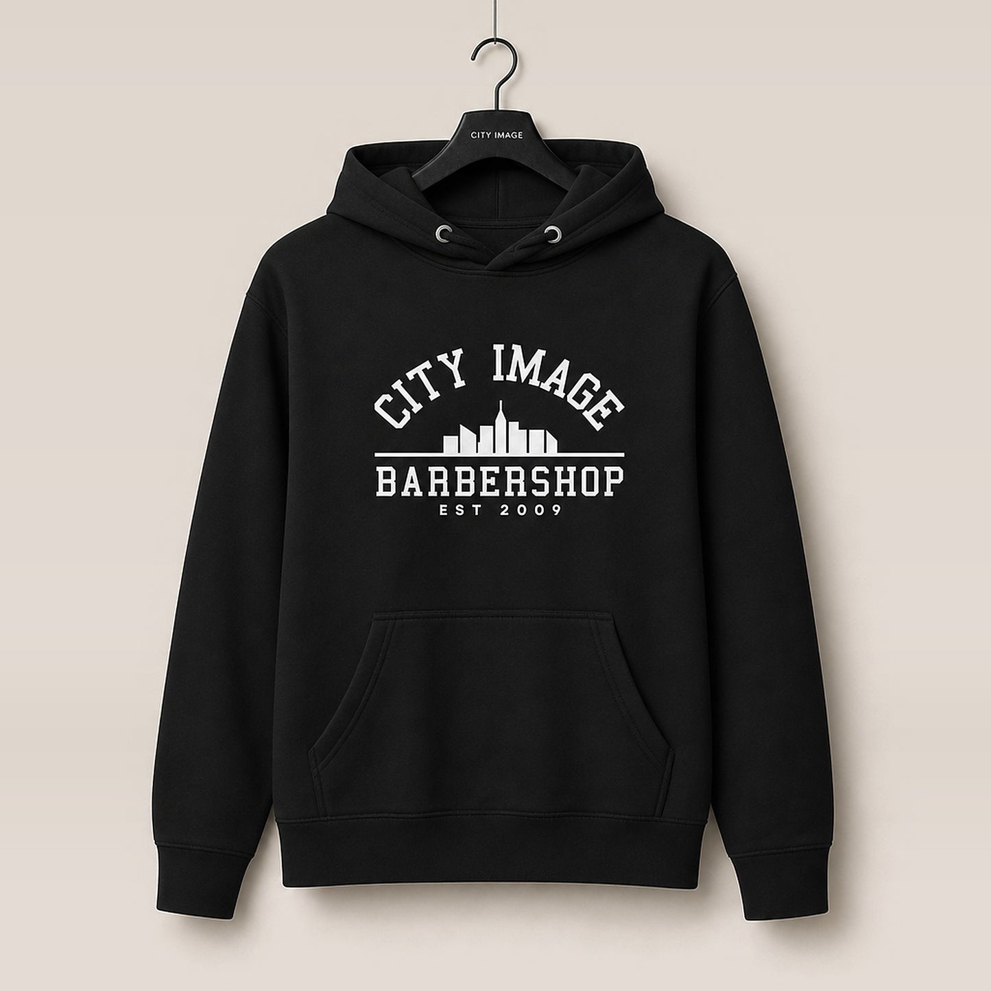 City Image College Hoodie (Black) — front