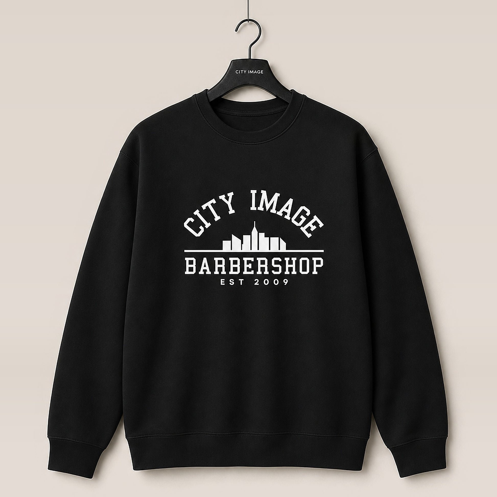 City Image College Crewneck Sweatshirt (Black) — front