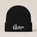 City Image Ribbed Beanie (Black)