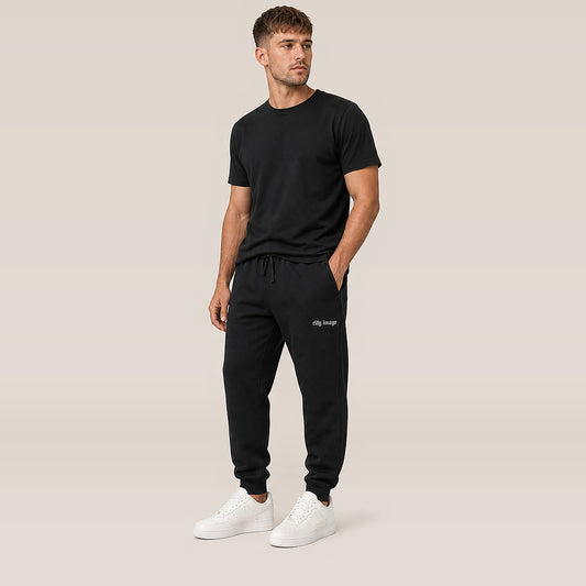 City Image Old English Jogger — on model