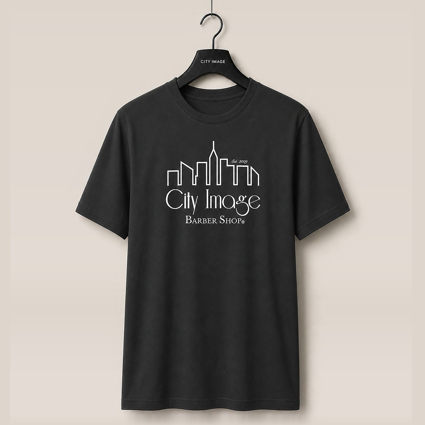 City Image Logo T-Shirt (Dark Grey) - City Image Barber Shop merch, view 1
